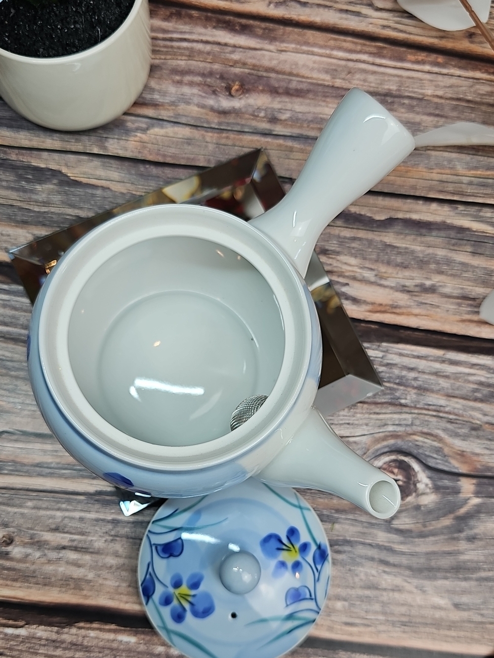 VINTAGE JAPANESE YOKODE KYUSU HAND PAINTED TEAPOT - Picture 8 of 12